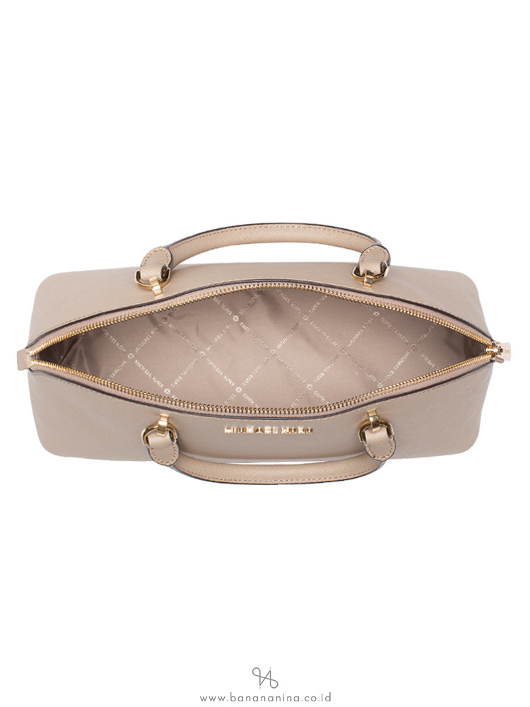 MICHAEL KORS Emmy Large Dome Zip Satchel Bisque
