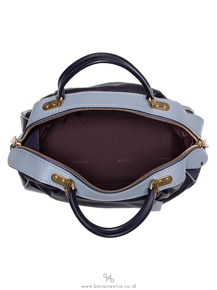 COACH 73720 Colorblock Lane Leather Satchel Ink Multi
