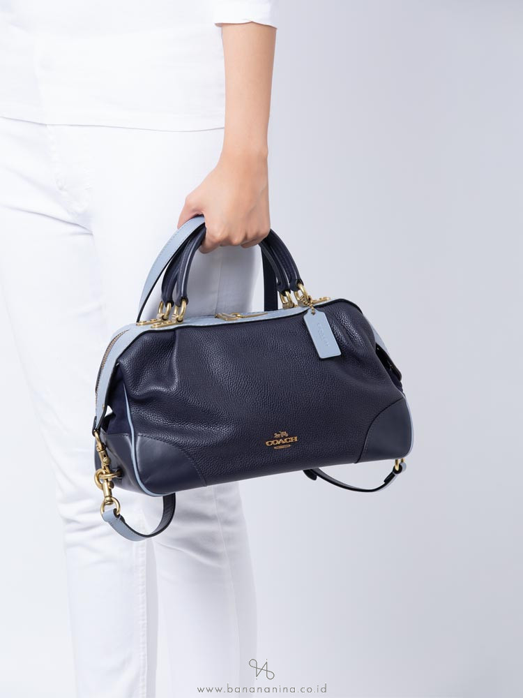 COACH 73720 Colorblock Lane Leather Satchel Ink Multi