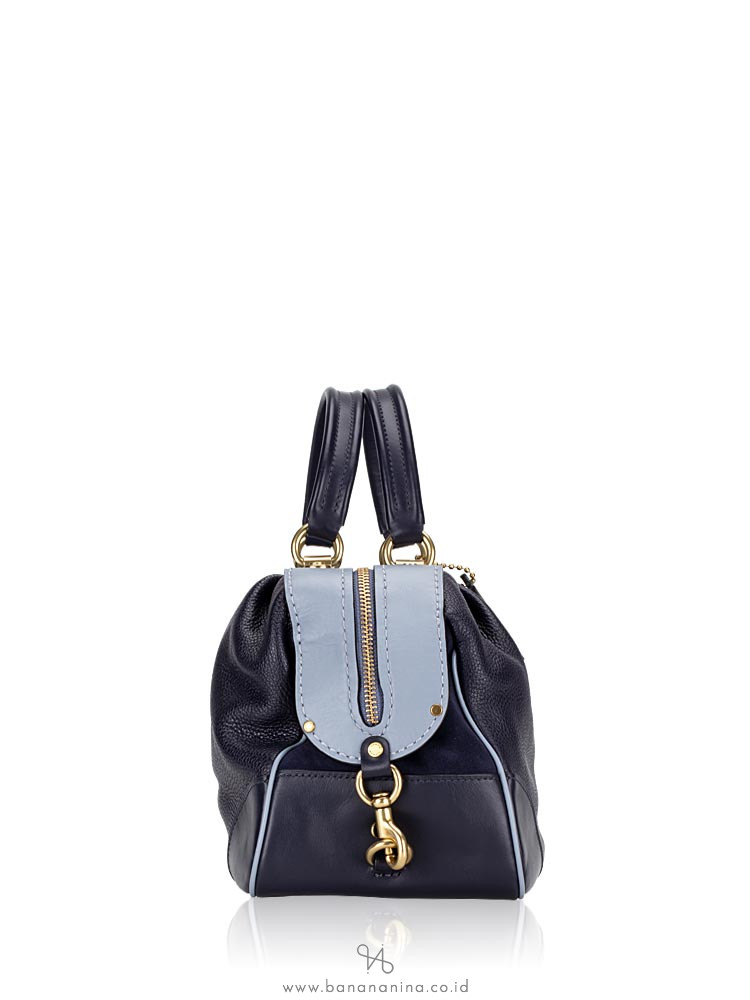 COACH 73720 Colorblock Lane Leather Satchel Ink Multi
