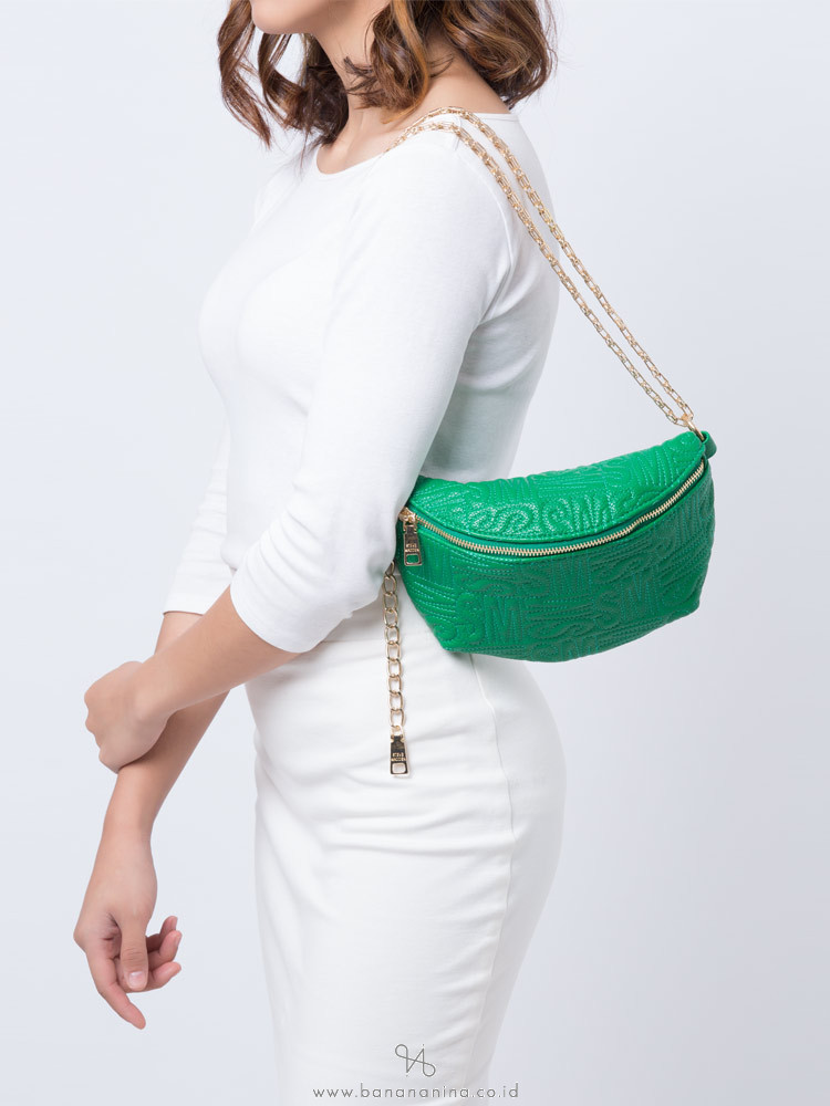 STEVE MADDEN Brandie Leather Belt Bag Green