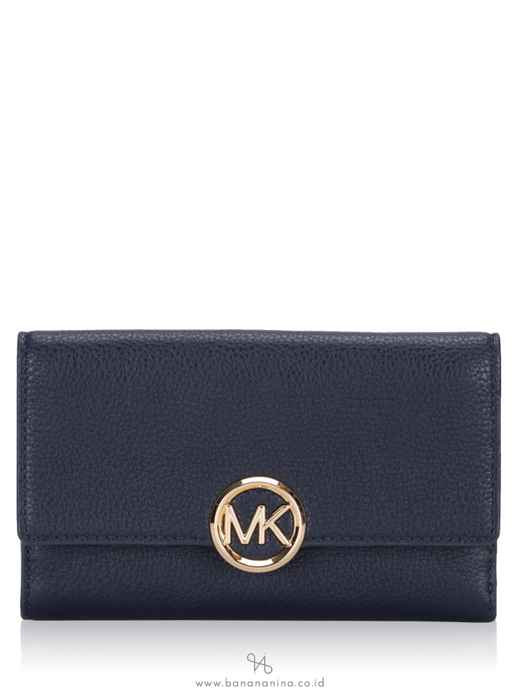 MICHAEL KORS Lillie Leather Large Carryall Wallet Admiral