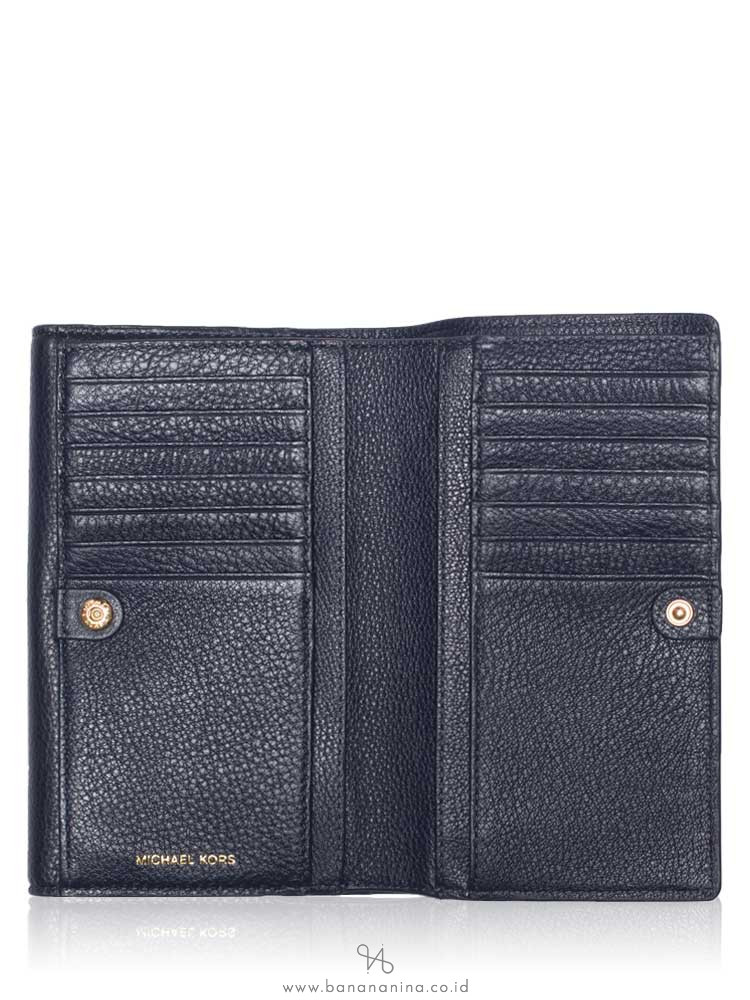 MICHAEL KORS Lillie Leather Large Carryall Wallet Admiral
