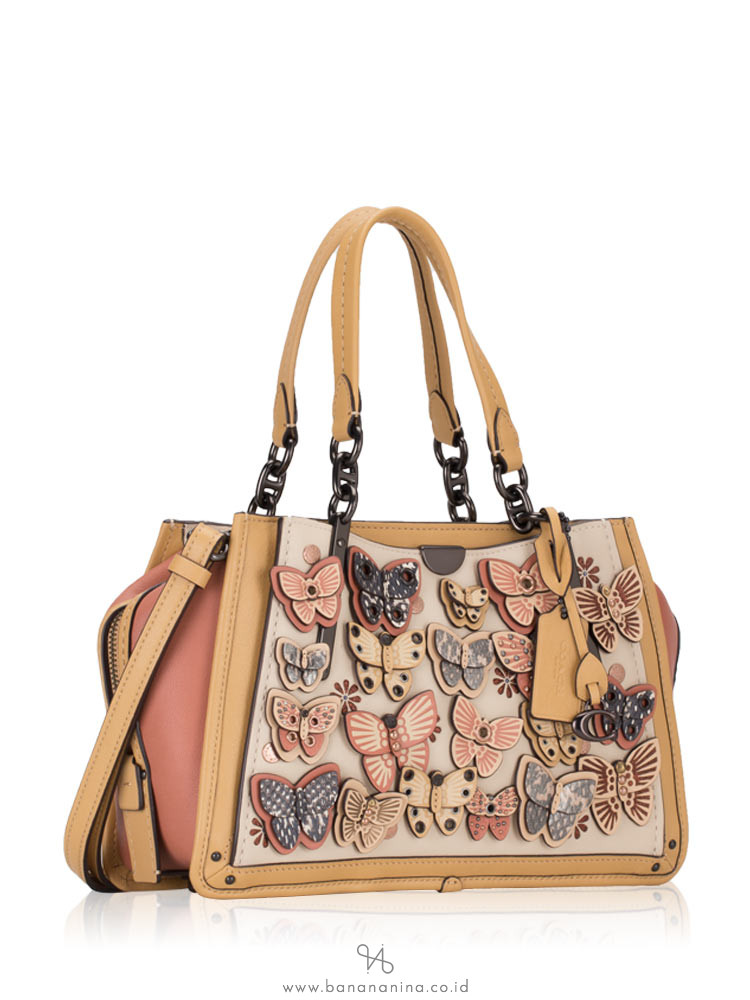 coach butterfly appliqué leather dreamer satchel