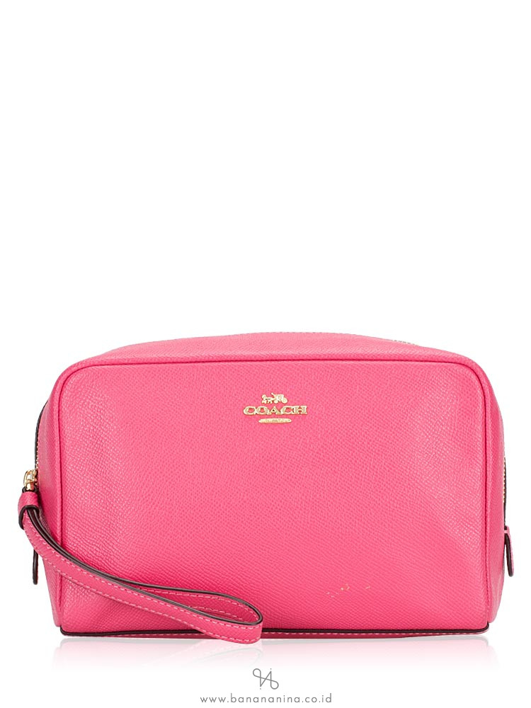 COACH 24797 Crossgrain Leather Cosmetic Case 20 Peony