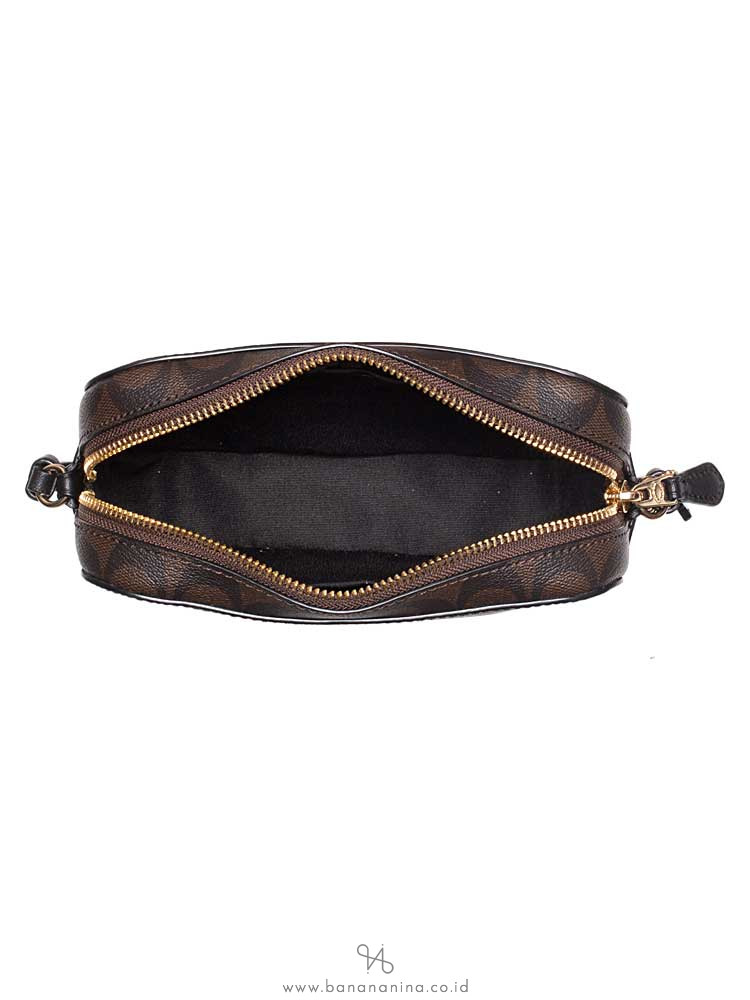 COACH 91677 Signature Mini Camera Bag Brown Black