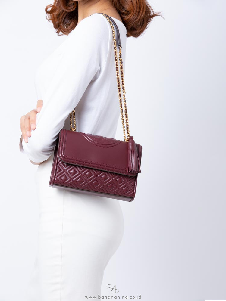 Tory burch fleming maroon shop