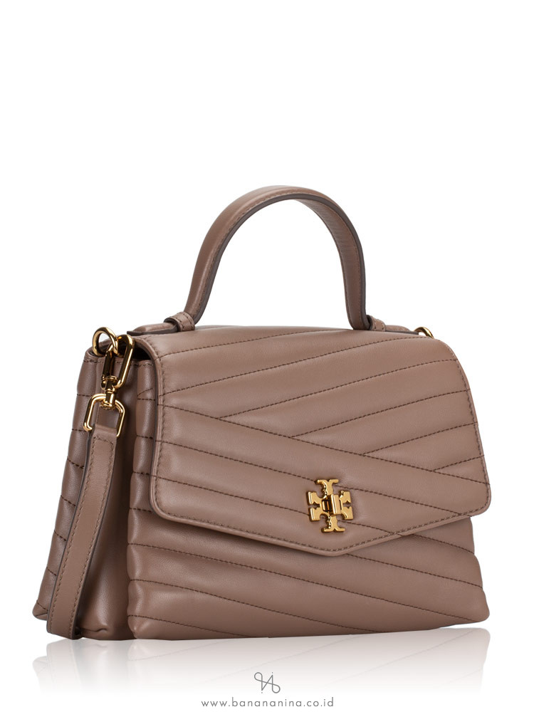 TORY BURCH Kira Chevron Top Handle Satchel Classic Taupe