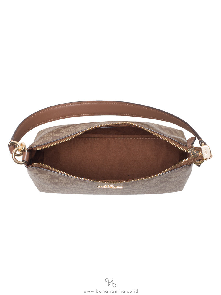 COACH 85696 Signature Lewis Shoulder Khaki Saddle