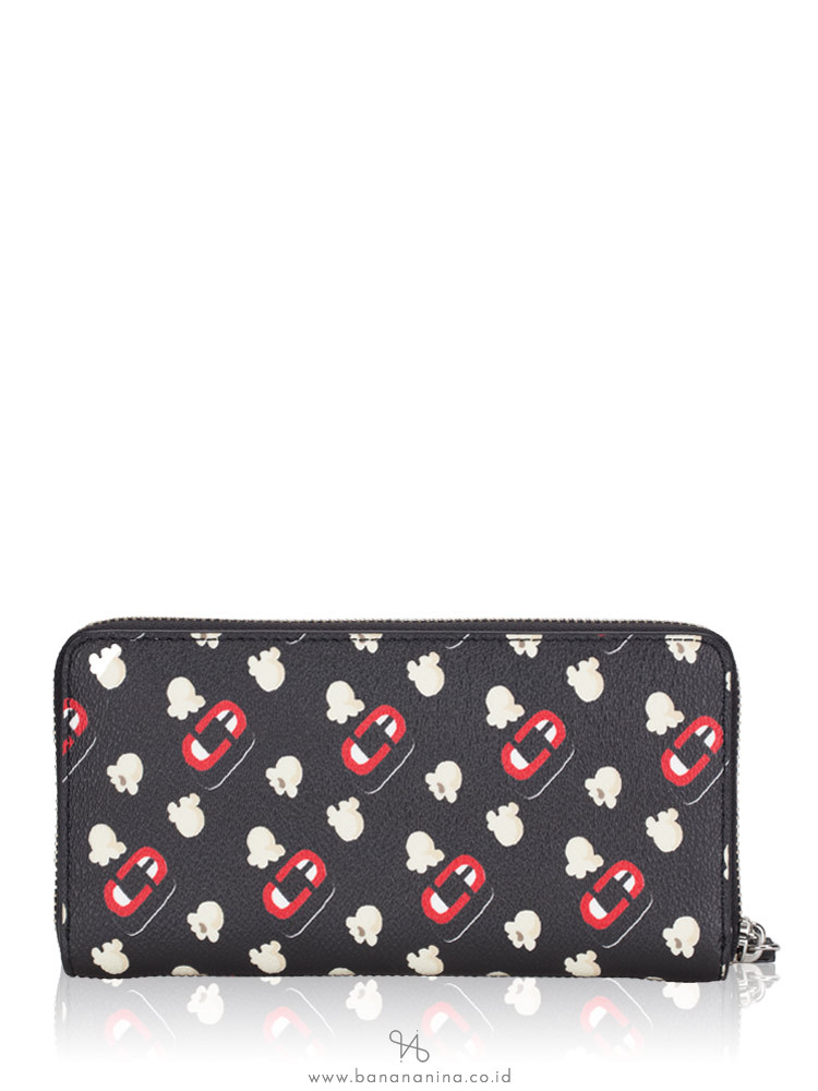 MARC JACOBS Popcorn Zip Around Wallet Black Multi