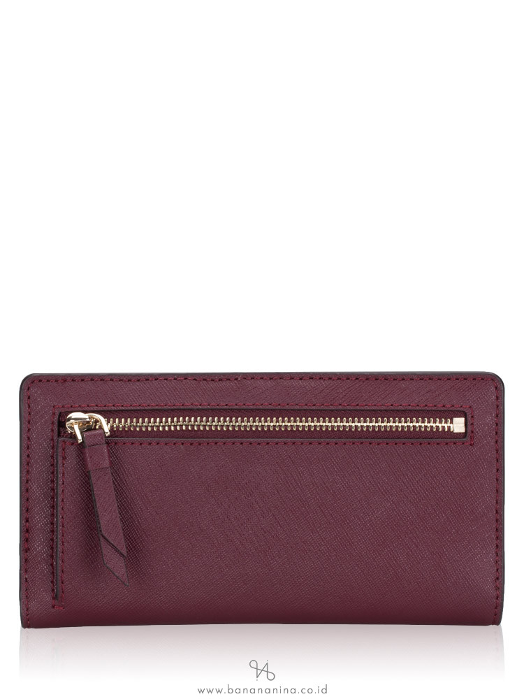 KATE SPADE Cameron Large Slim Bifold Wallet Cherrywood