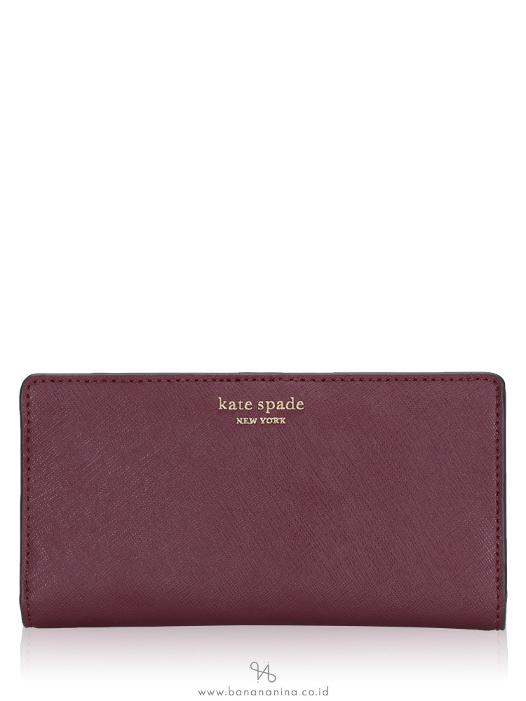 KATE SPADE Cameron Large Slim Bifold Wallet Cherrywood
