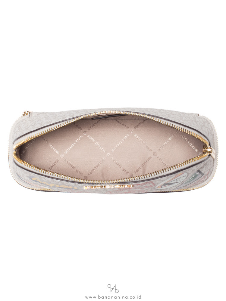 MICHAEL KORS Aspen Large Multifunction Travel Pouch Vanilla Multi