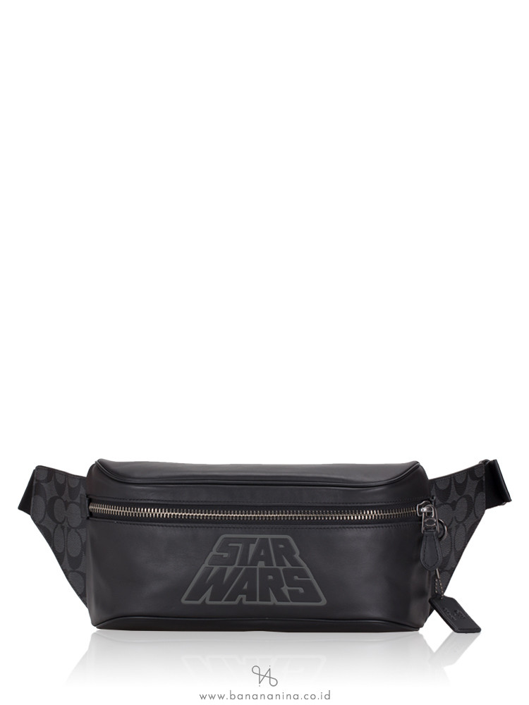 COACH Men 79948 Signature Star Wars Westway Belt Bag Black Multi