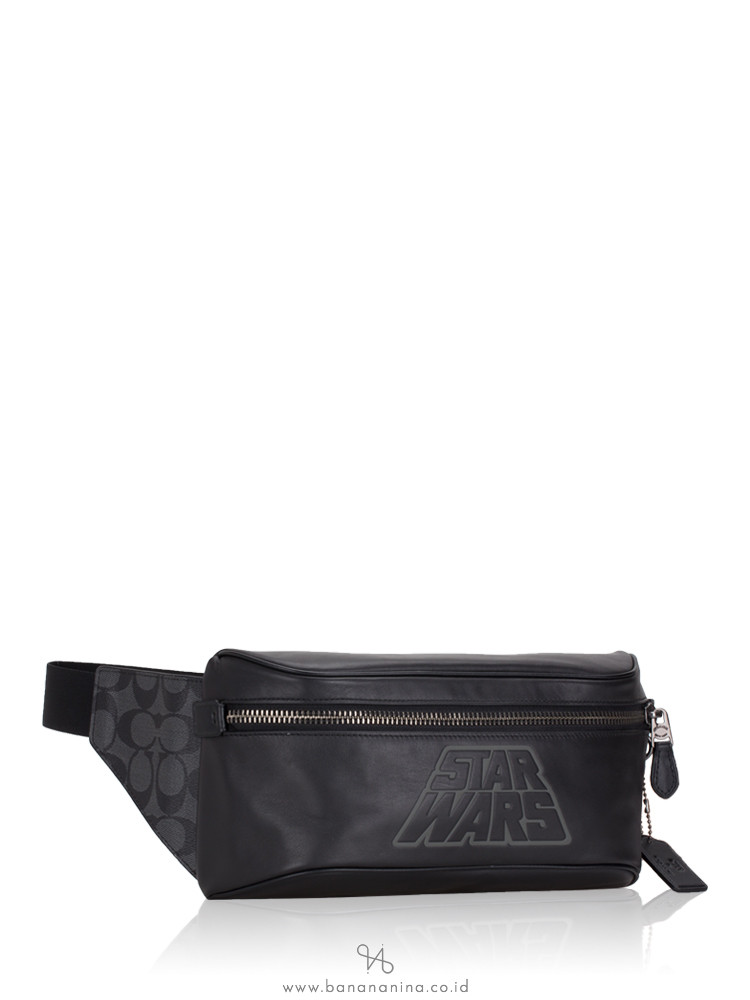 COACH Men 79948 Signature Star Wars Westway Belt Bag Black Multi