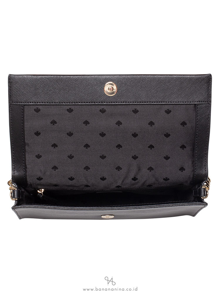 KATE SPADE Kirk Park Saffiano Veronique Black Warm Beige