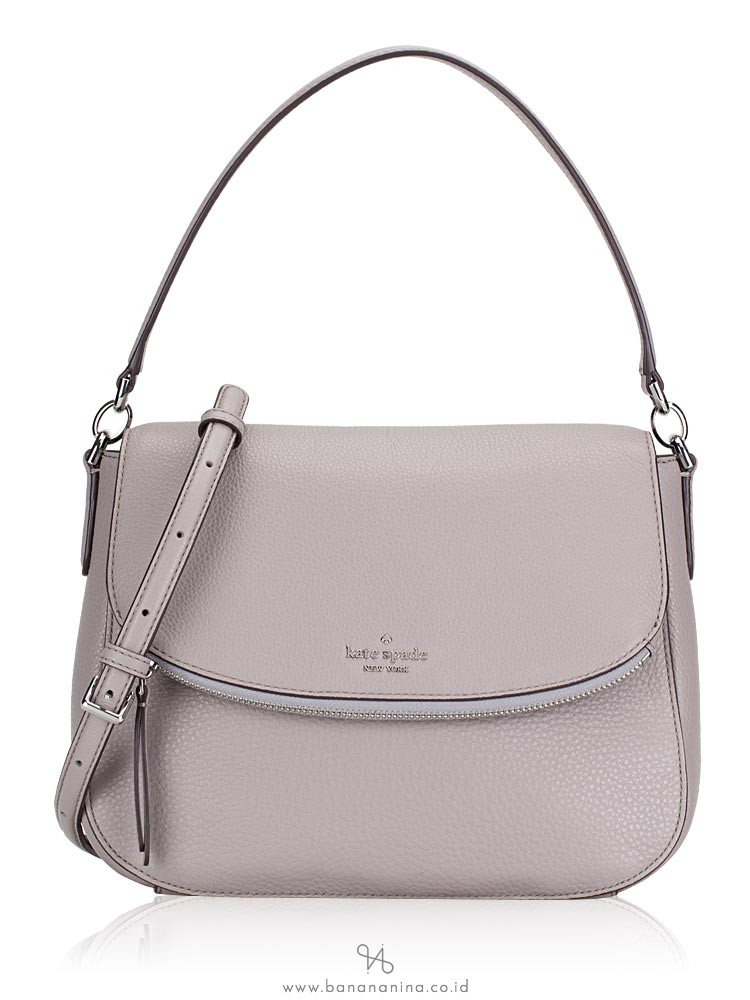 KATE SPADE Jackson Medium Flap Shoulder Bag Soft Taupe