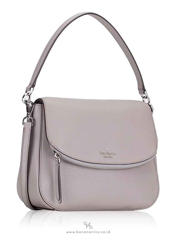 KATE SPADE Jackson Medium Flap Shoulder Bag Soft Taupe