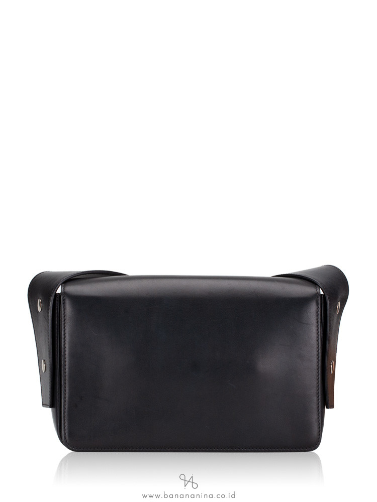 CELINE Medium Case Biker Shoulder Bag Black Sunflower