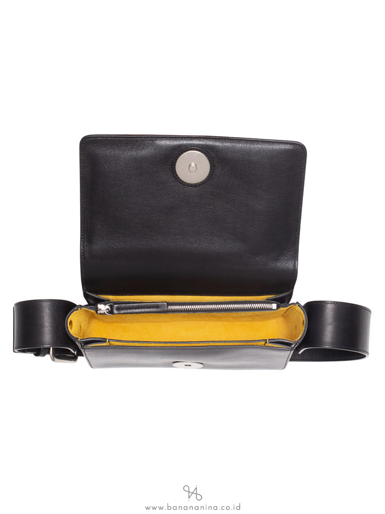 CELINE Medium Case Biker Shoulder Bag Black Sunflower