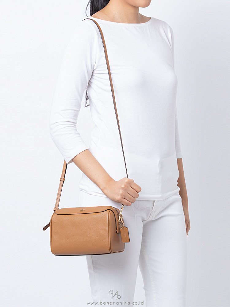 COACH 76629 Crossgrain Mini Bennett Crossbody Light Saddle