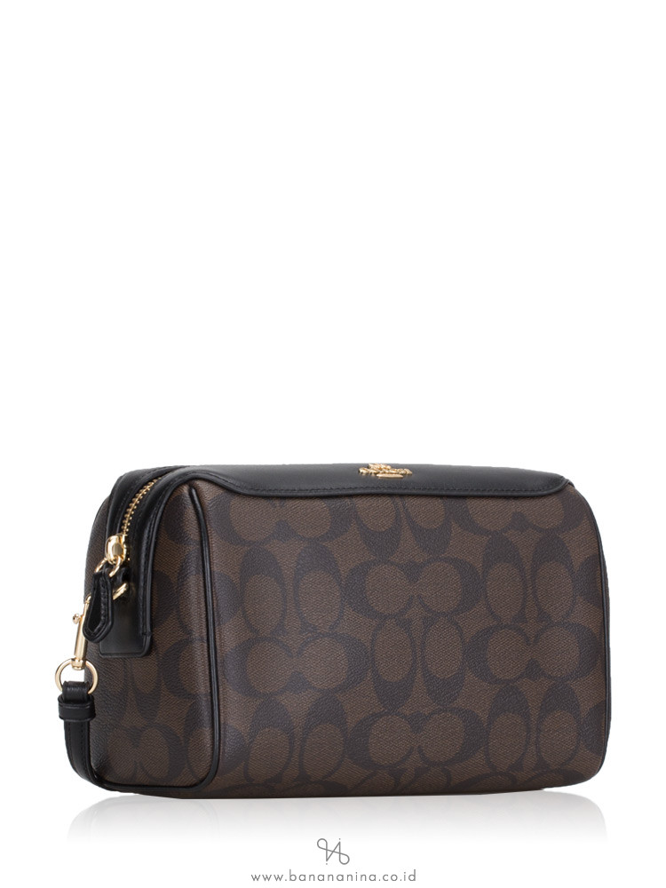 COACH 77879 Signature Bennett Crossbody Brown Black Multi