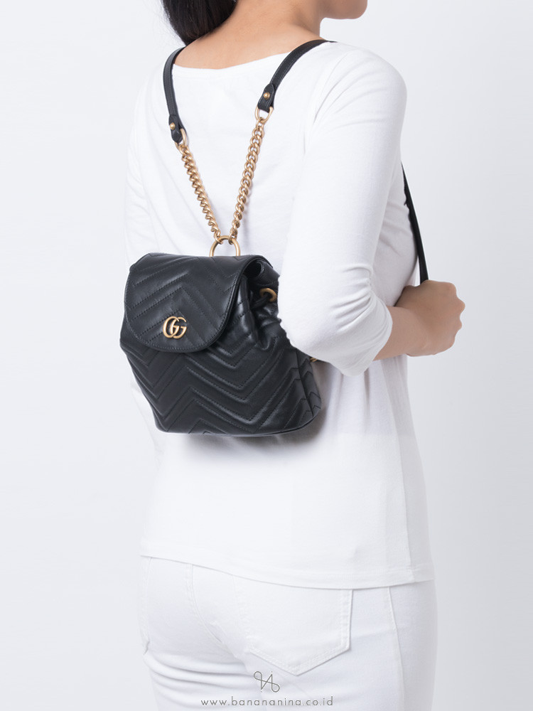 Gucci GG Marmont Mini 2.0 Backpack Black
