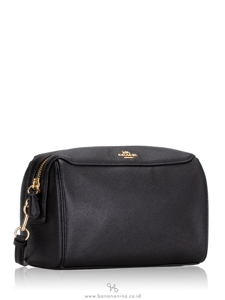 COACH 76629 Crossgrain Mini Bennett Crossbody Black Gold