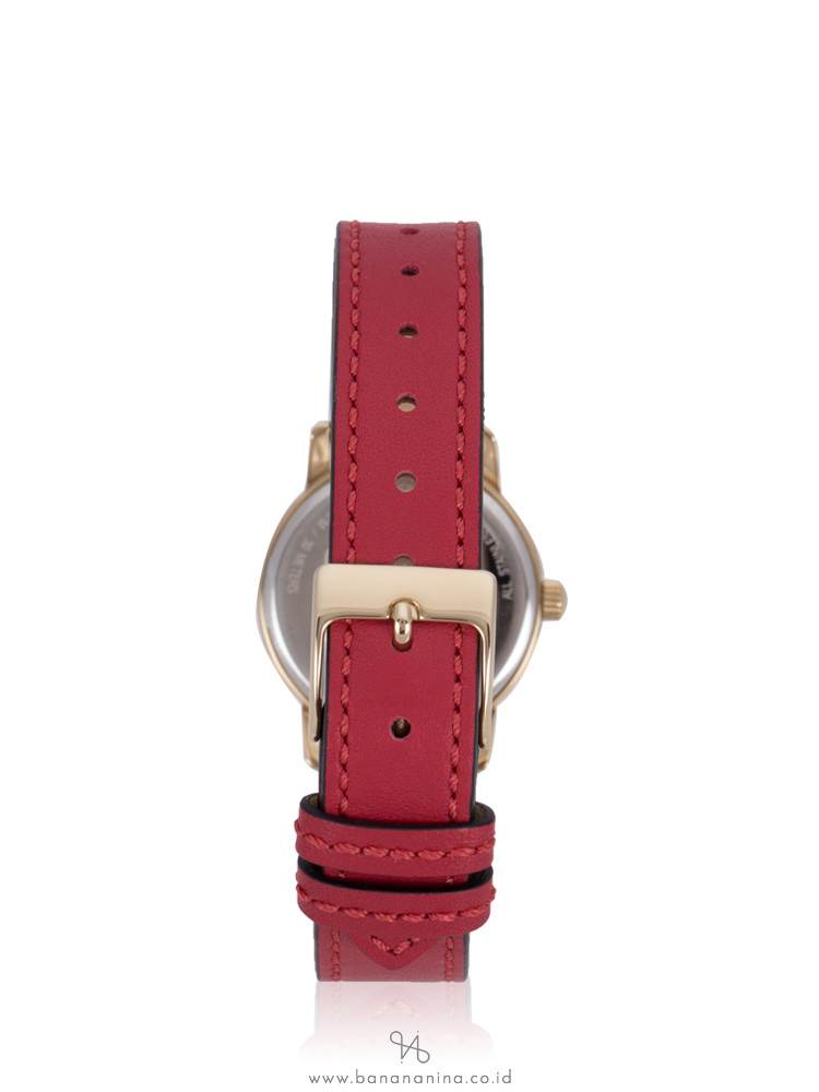 COACH 14503401 Grand Leather Strap Watch Red