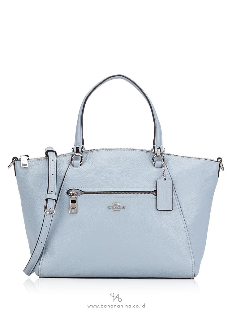 COACH 79997 Pebble Leather Prairie Satchel Pale Blue