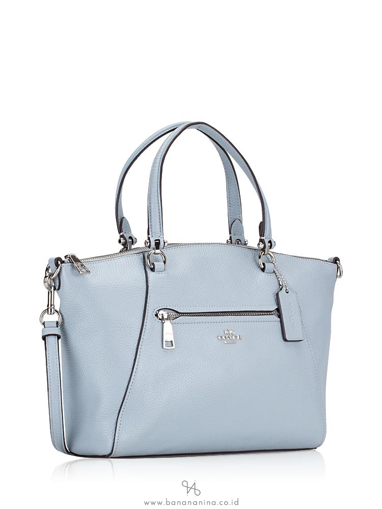 COACH 79997 Pebble Leather Prairie Satchel Pale Blue