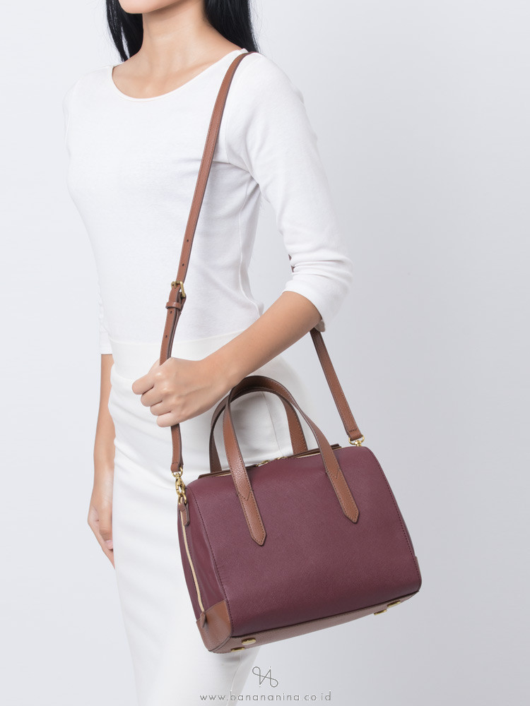 Fossil sydney satchel cabernet clearance