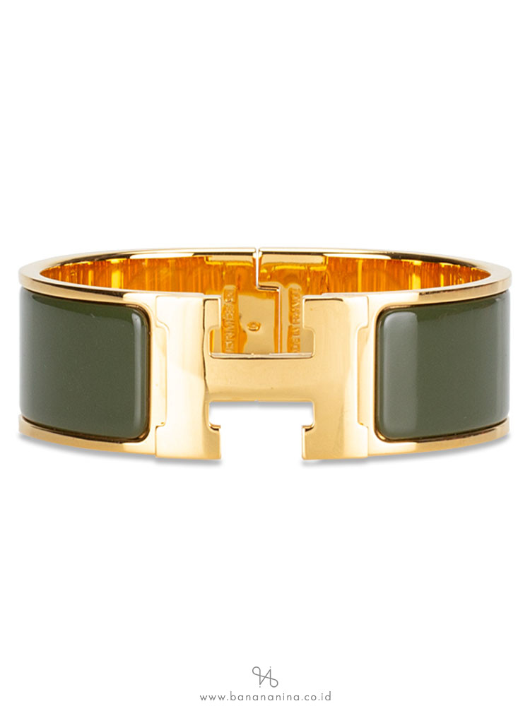HERMES Wide Clic Clac H PM Vert Sapin