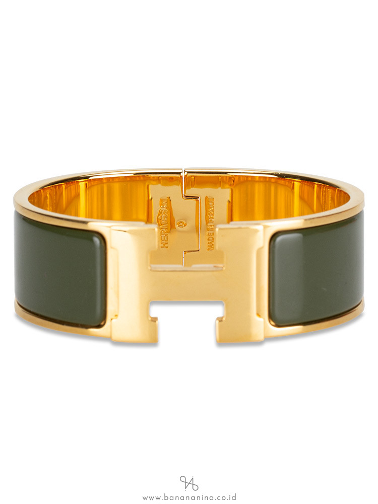 HERMES Wide Clic Clac H PM Vert Sapin