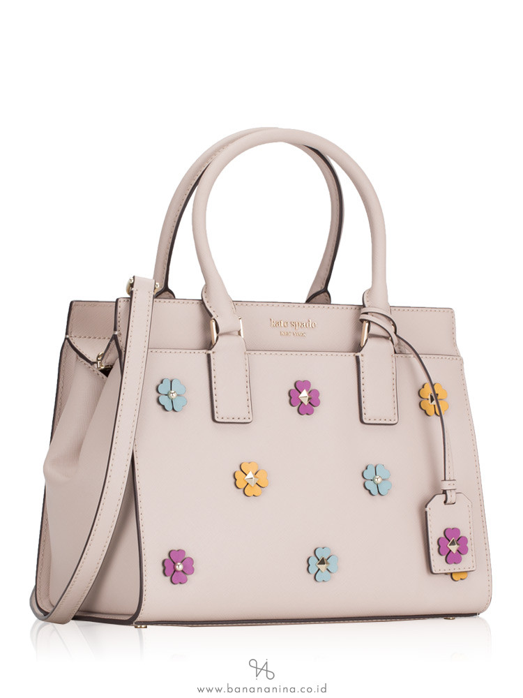 Cameron spade flower applique medium satchel Clearance