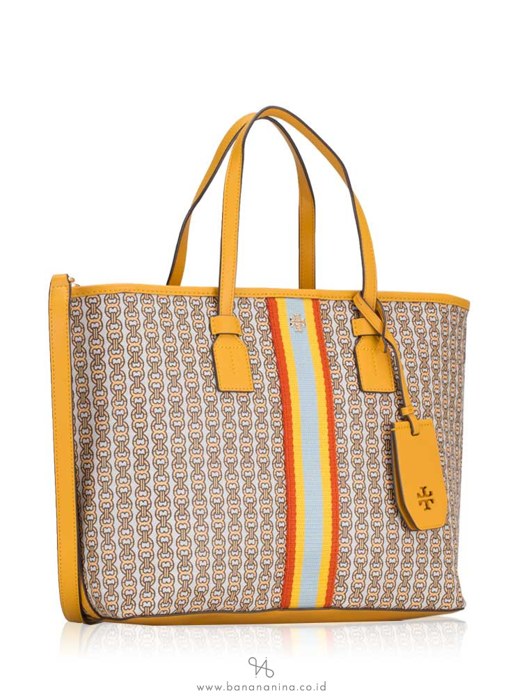 TORY BURCH Gemini Link Canvas Small Tote Daylily