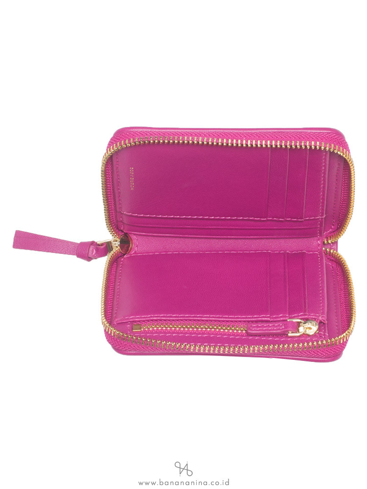 TORY BURCH Alexa Medium Zip Wallet Party Fuschia