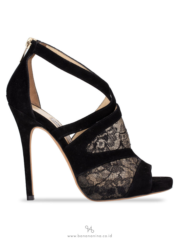 JIMMY CHOO Vantage Glove Sandals Black Sz 37