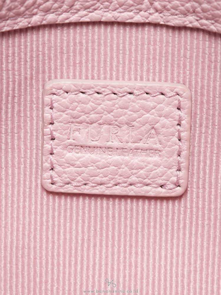 FURLA Mughetto Leather Zip Clutch Onyx