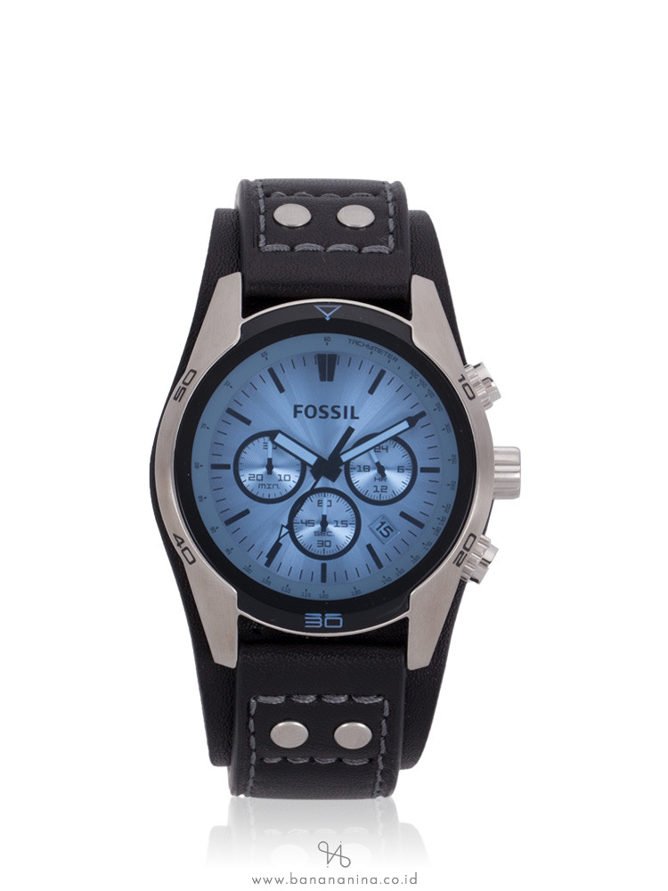 FOSSIL Men CH2564 Chronograph Leather Strap Black