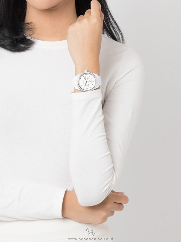 FOSSIL BQ3343 Caleigh Chronograph Acetate Watch White
