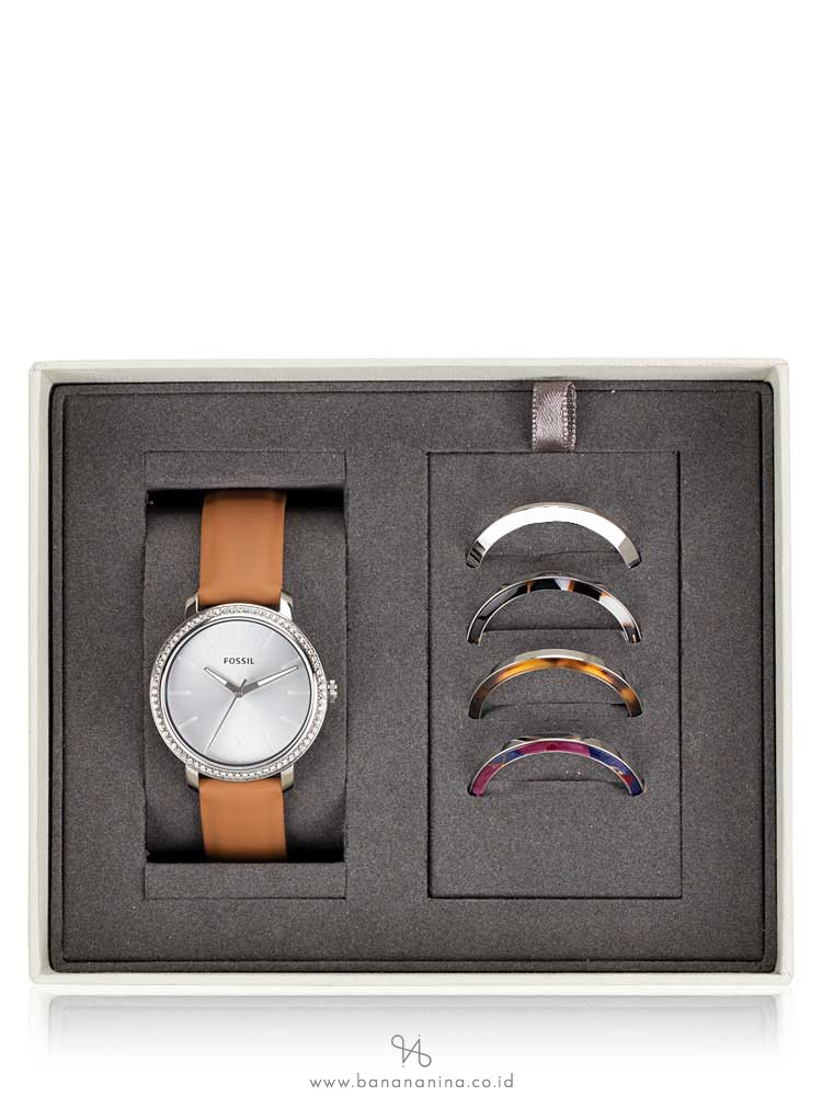 FOSSIL BQ3570 Lexie Luther Leather Strap Gift Set Camel