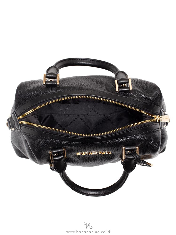 MICHAEL KORS Ginger Leather Small Duffle Satchel Black
