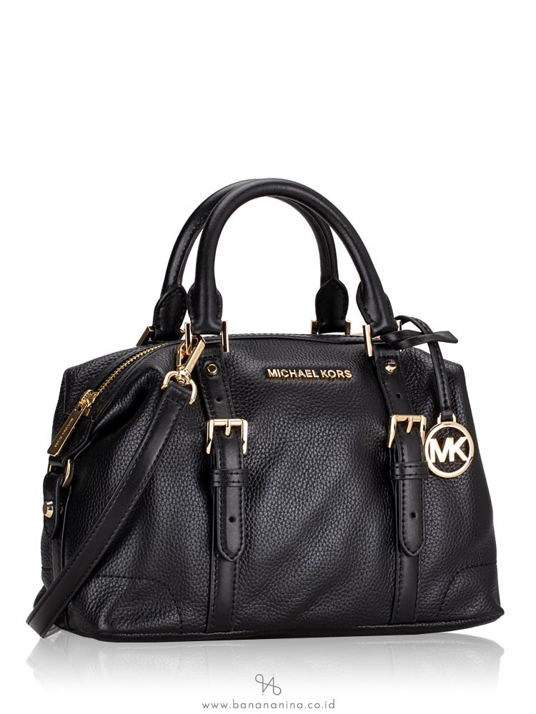 mk black satchel
