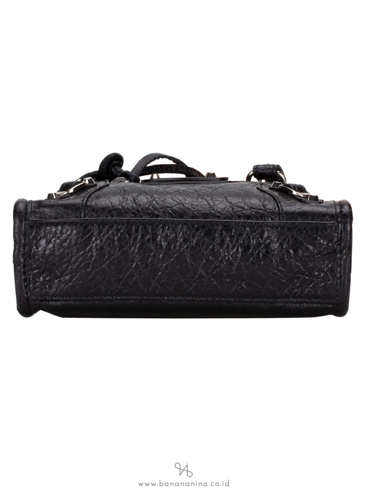 Balenciaga Classic Silver Nano City Black