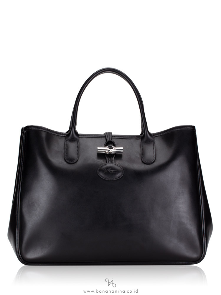 LONGCHAMP Roseau Leather Tote Black