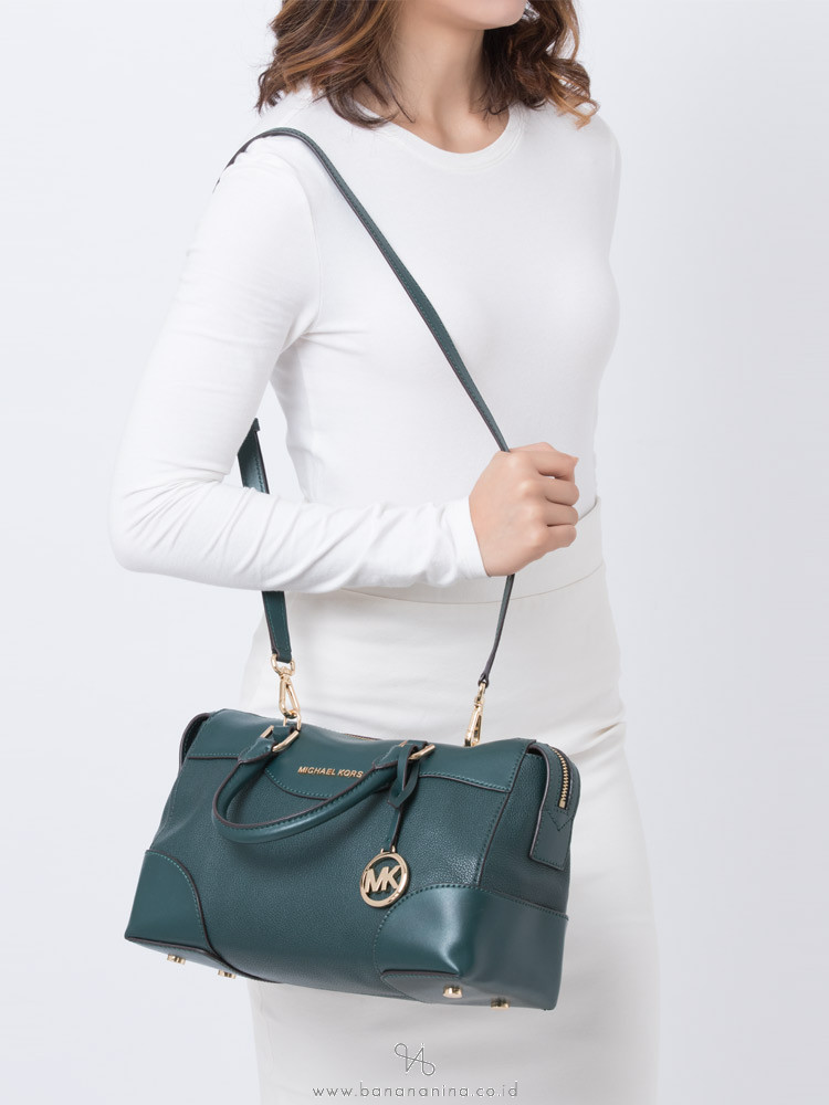 Michael Kors Maya Leather Small Satchel
