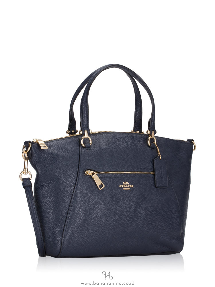 COACH 79997 Pebble Leather Prairie Satchel Midnight