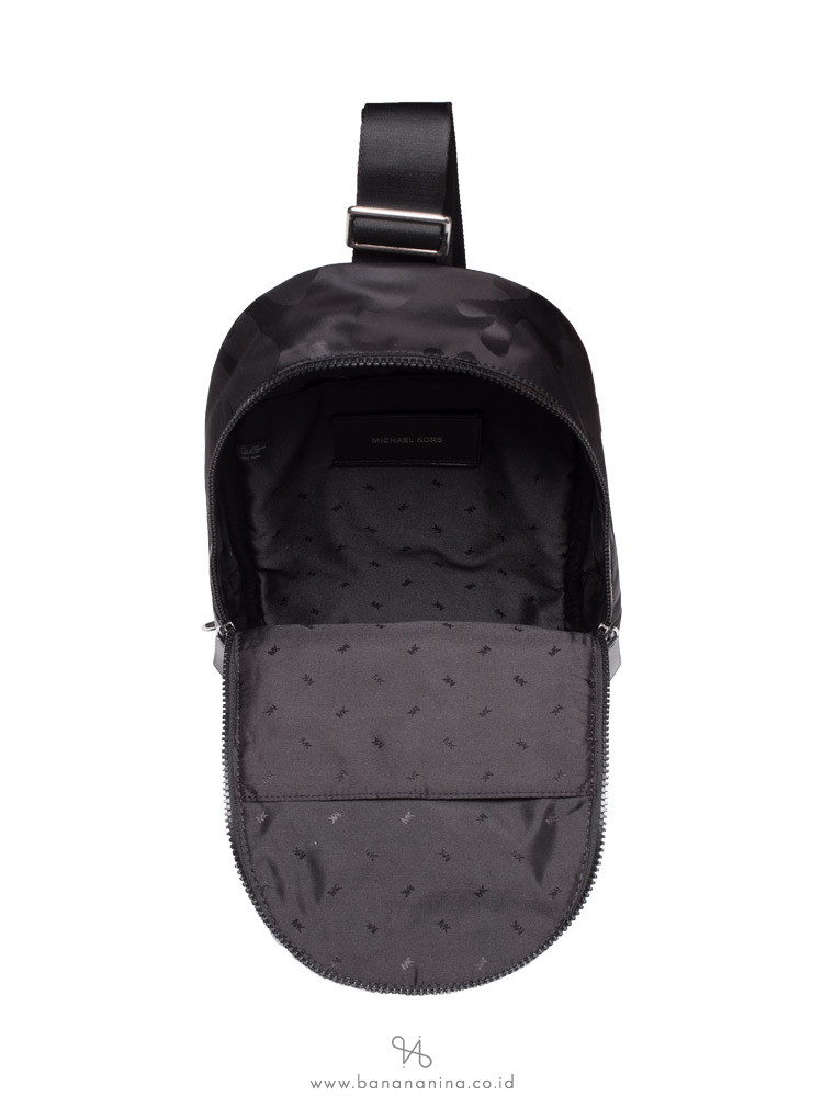 michael kors black camo backpack
