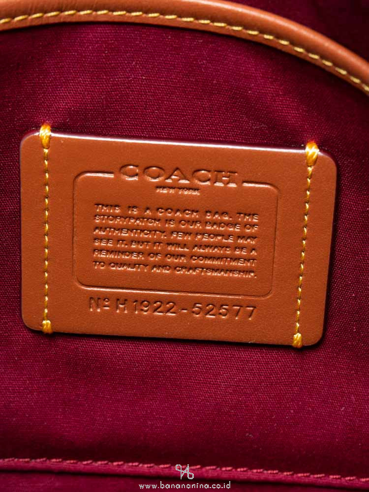 COACH 52577 Signature Sutton Colorblock Satchel Tan